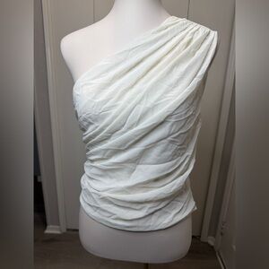 Abercrombie & Fitch One Shoulder White Top